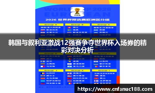 韩国与叙利亚激战12强赛争夺世界杯入场券的精彩对决分析